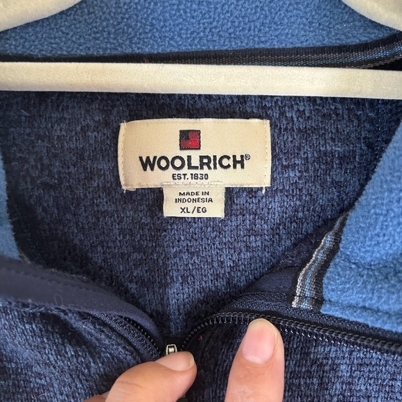 Woolrich blue quarter-zip sweater - Picture 3 of 9